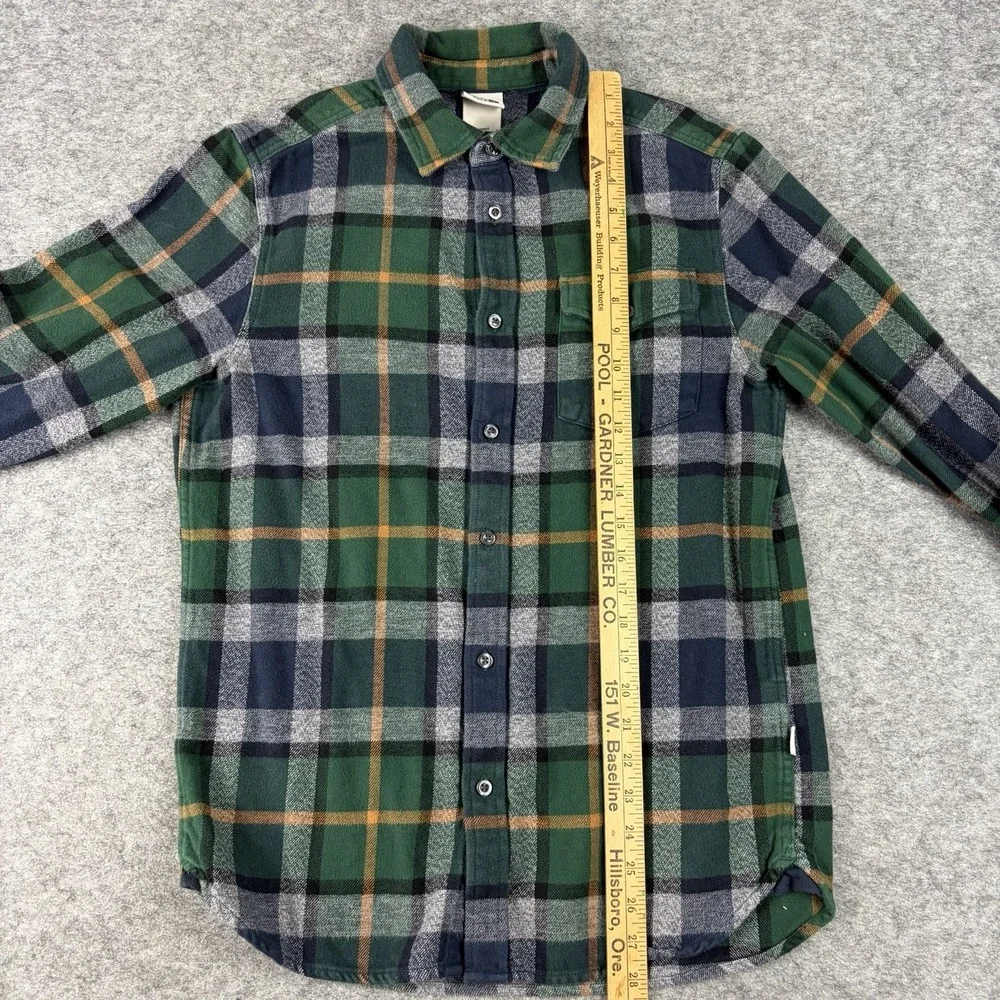 The North Face Arroyo Flannel Shirt Mens Small Green Plaid Long Sleeve Fall Hike